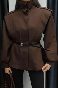 ROSIE STRUCTURED JACKET in Braun