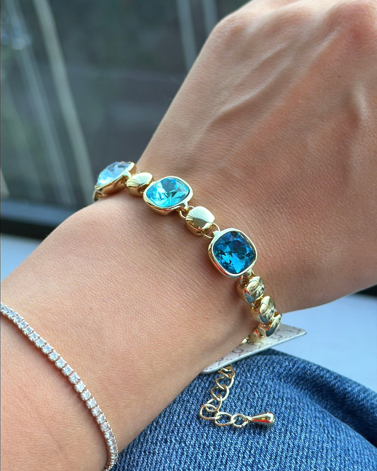 SW Gold Bracelet - Ocean Blue-2