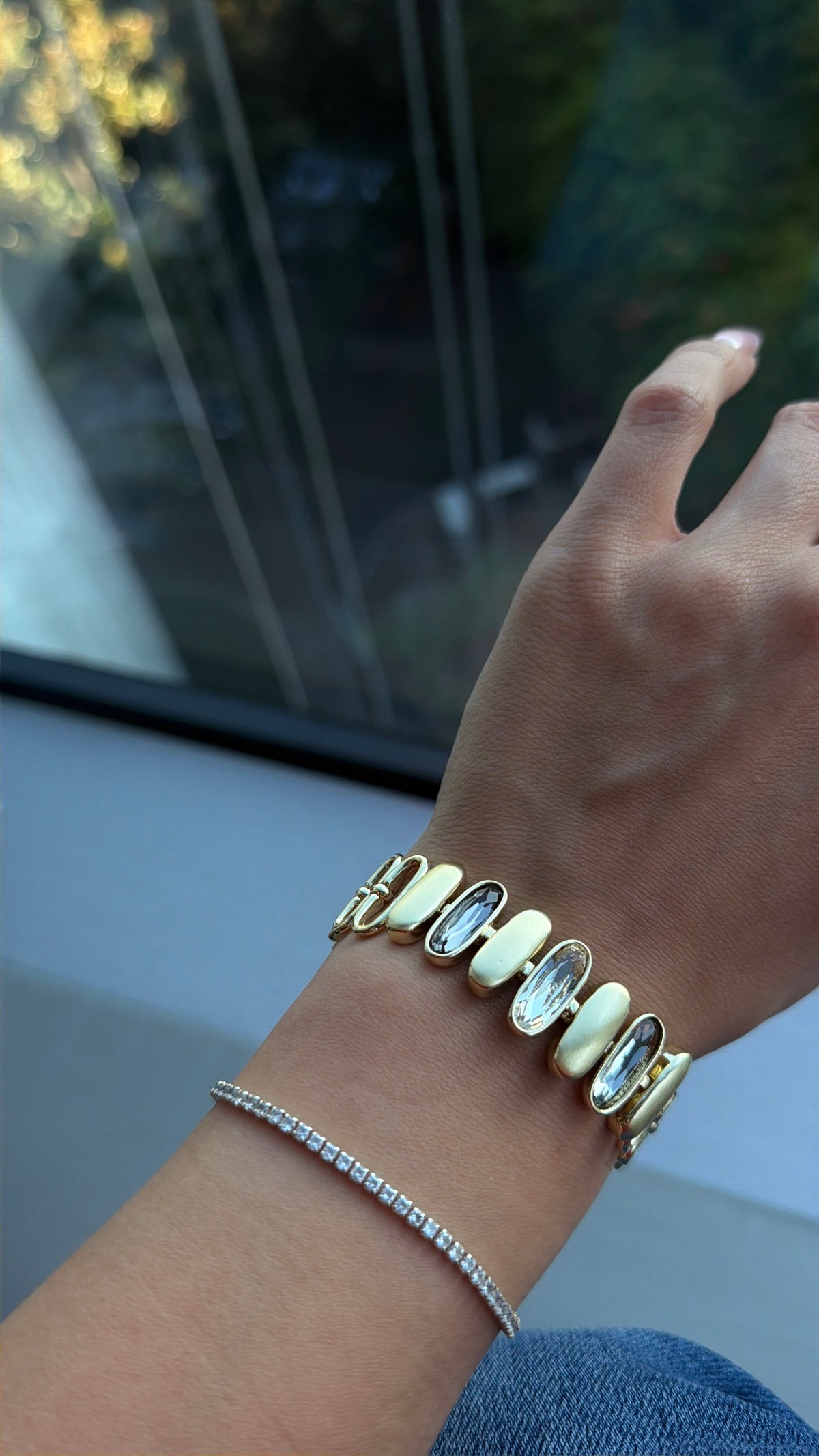 SW Gold Bracelet - Long Oval Neutral-1