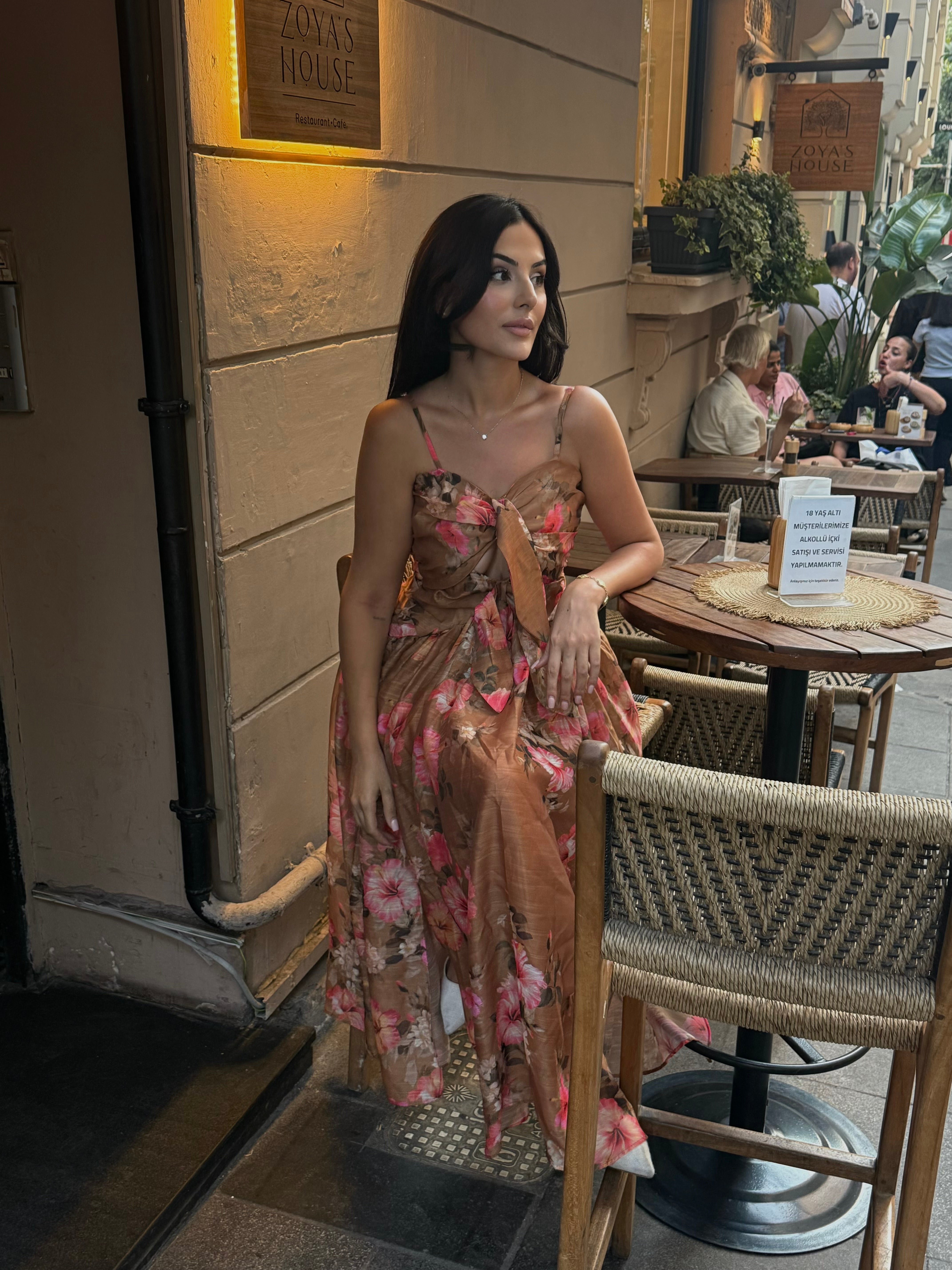 Fiore Dress Caramel-3