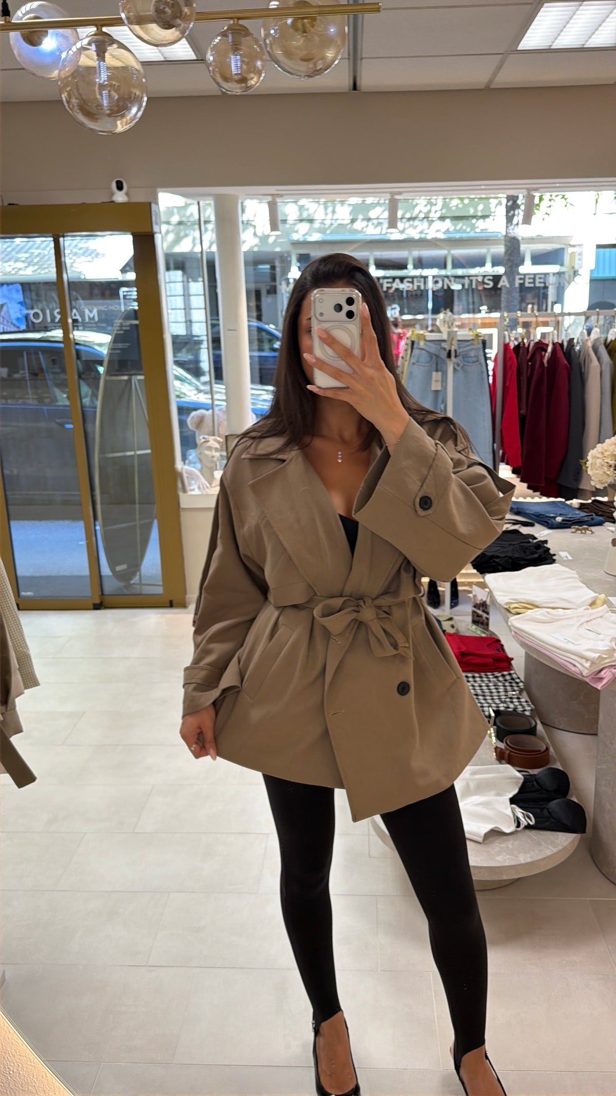 Farah Trench Coat - Brown-5