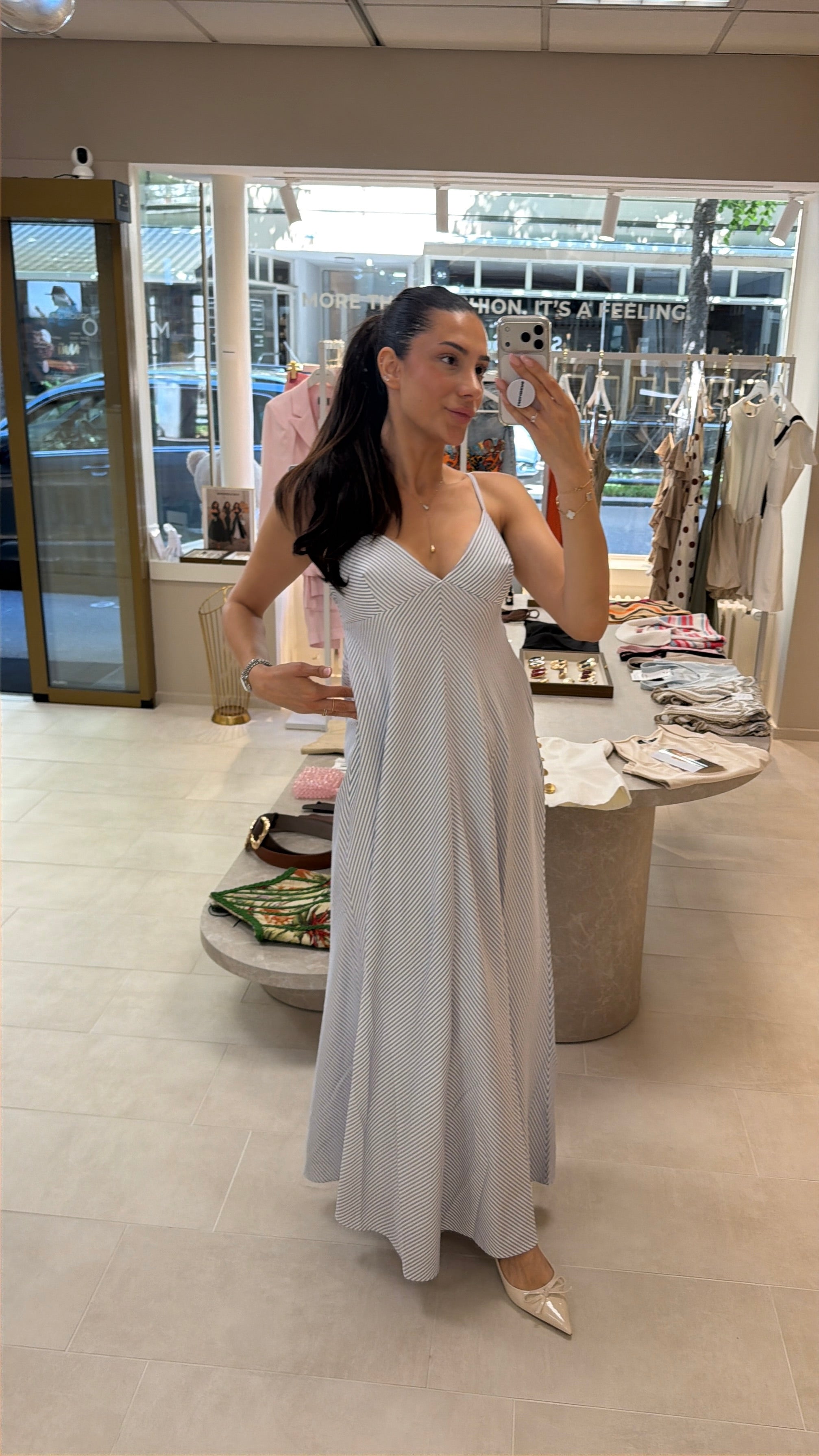 Long Summer Dress - Sea Blue