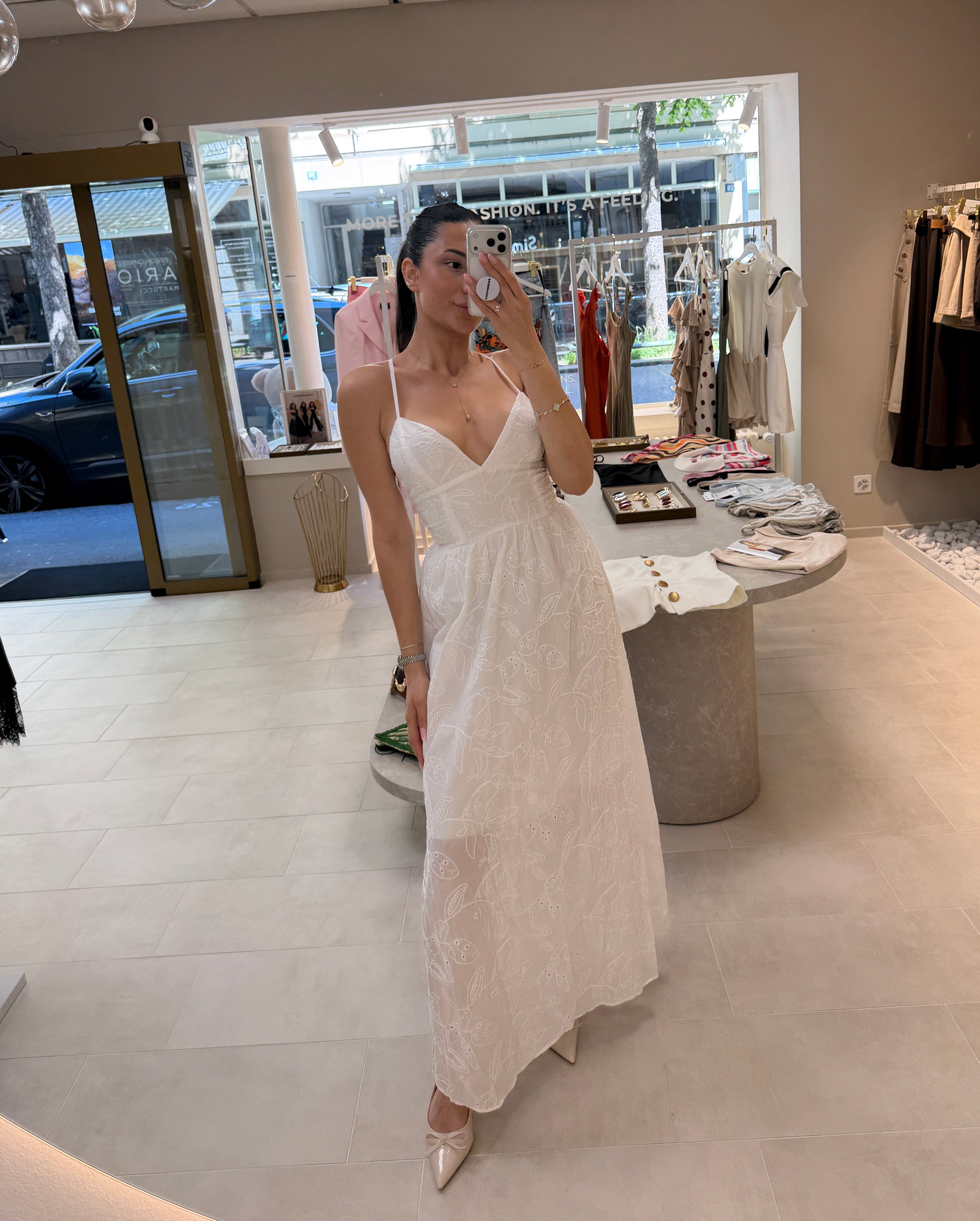 White Long Summer Dress - Coco