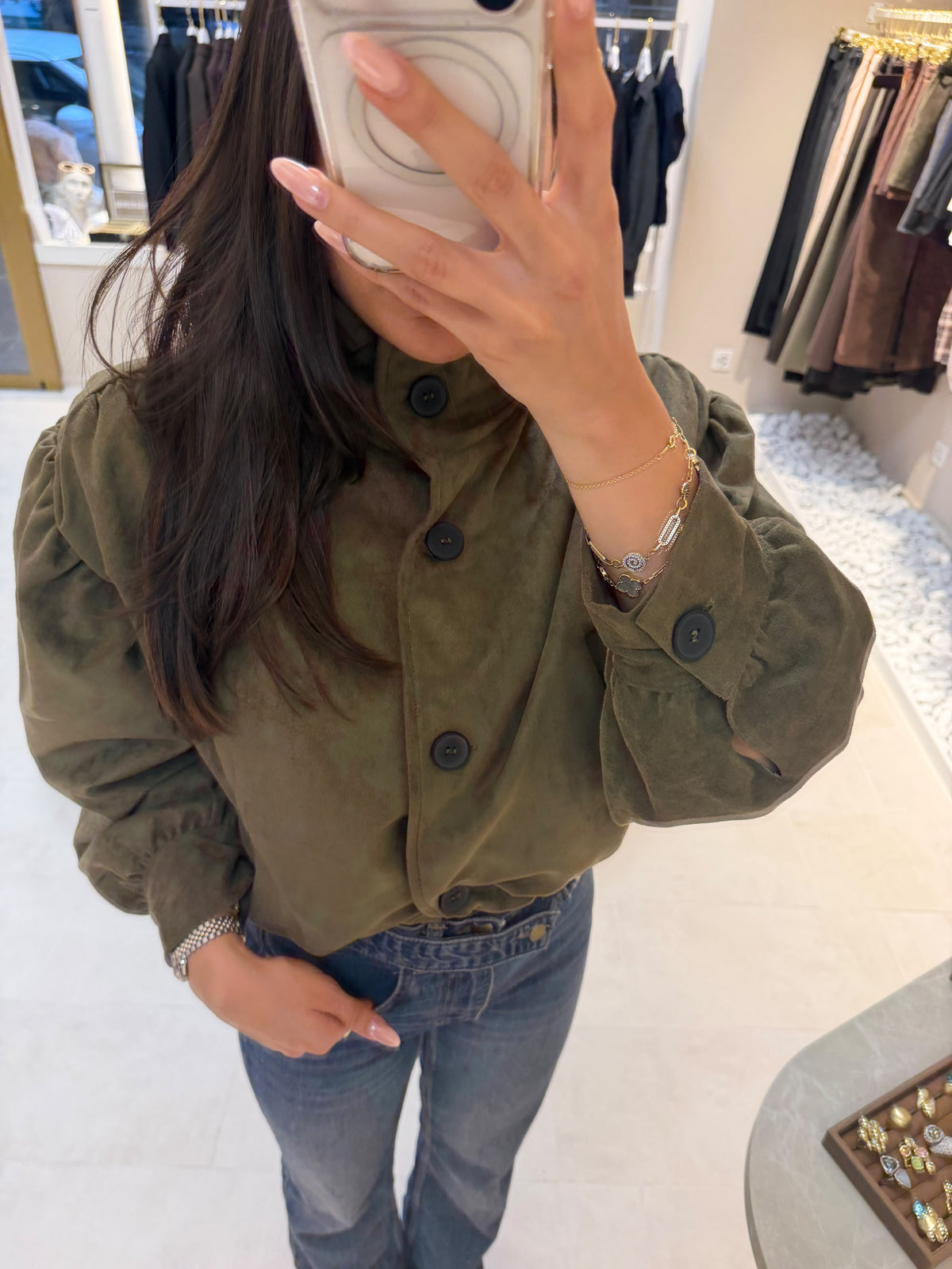 Florence Bomber Jacket - Khaki-1