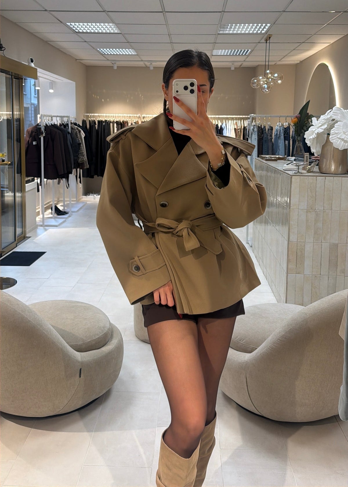 Ferah Trench Coat - Dark-1