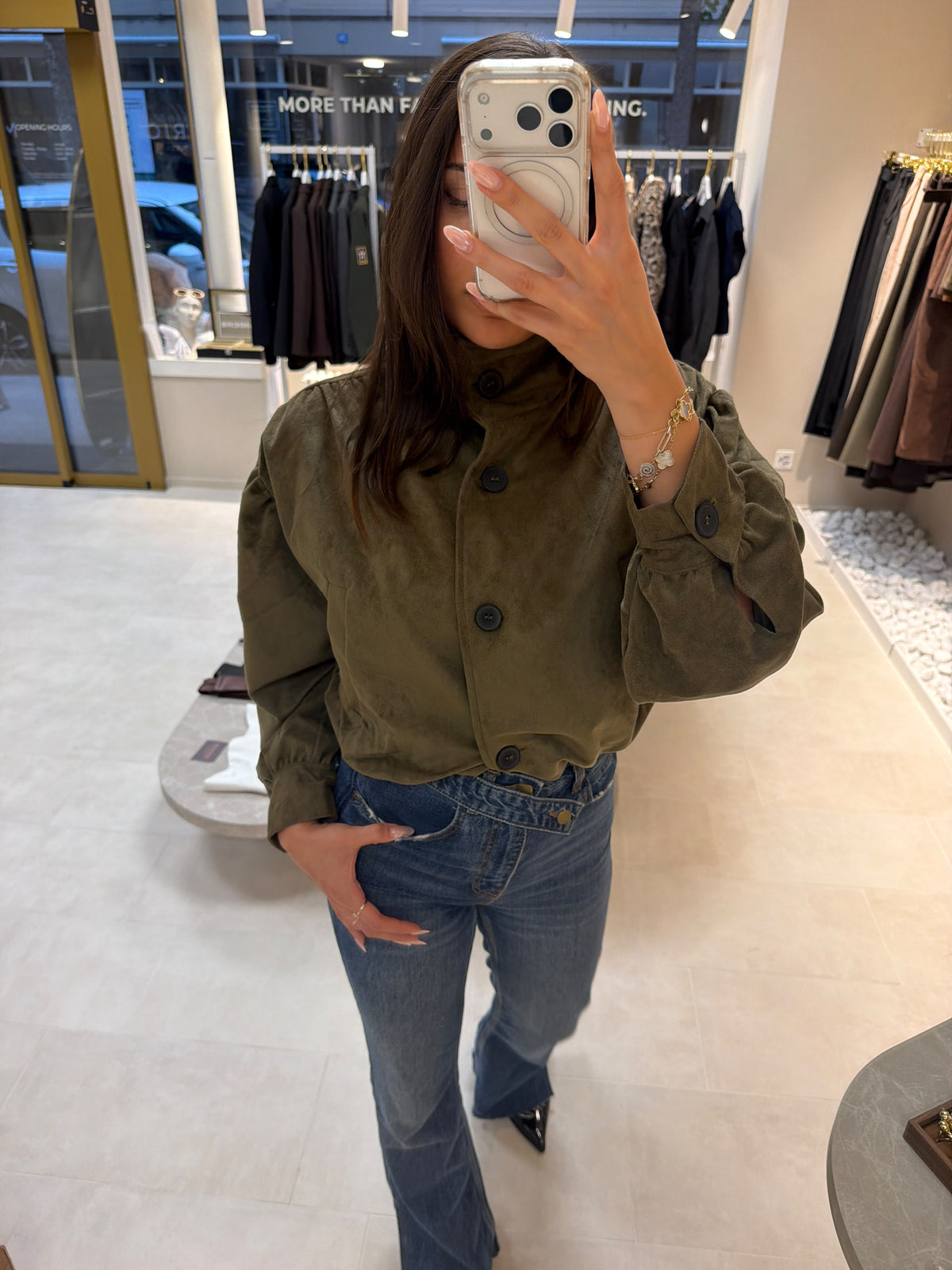 Florence Bomber Jacket - Khaki-3
