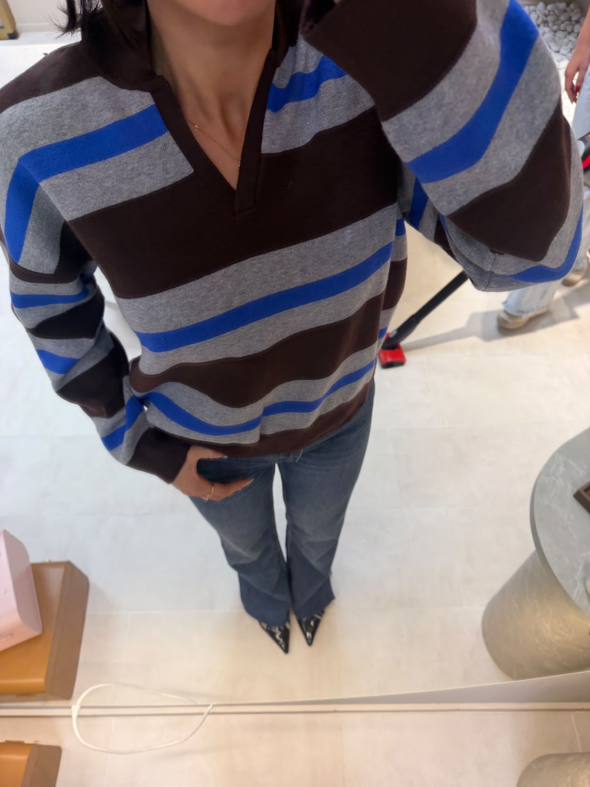 Blueberry Muffin Sweater – Brown / Blue-1