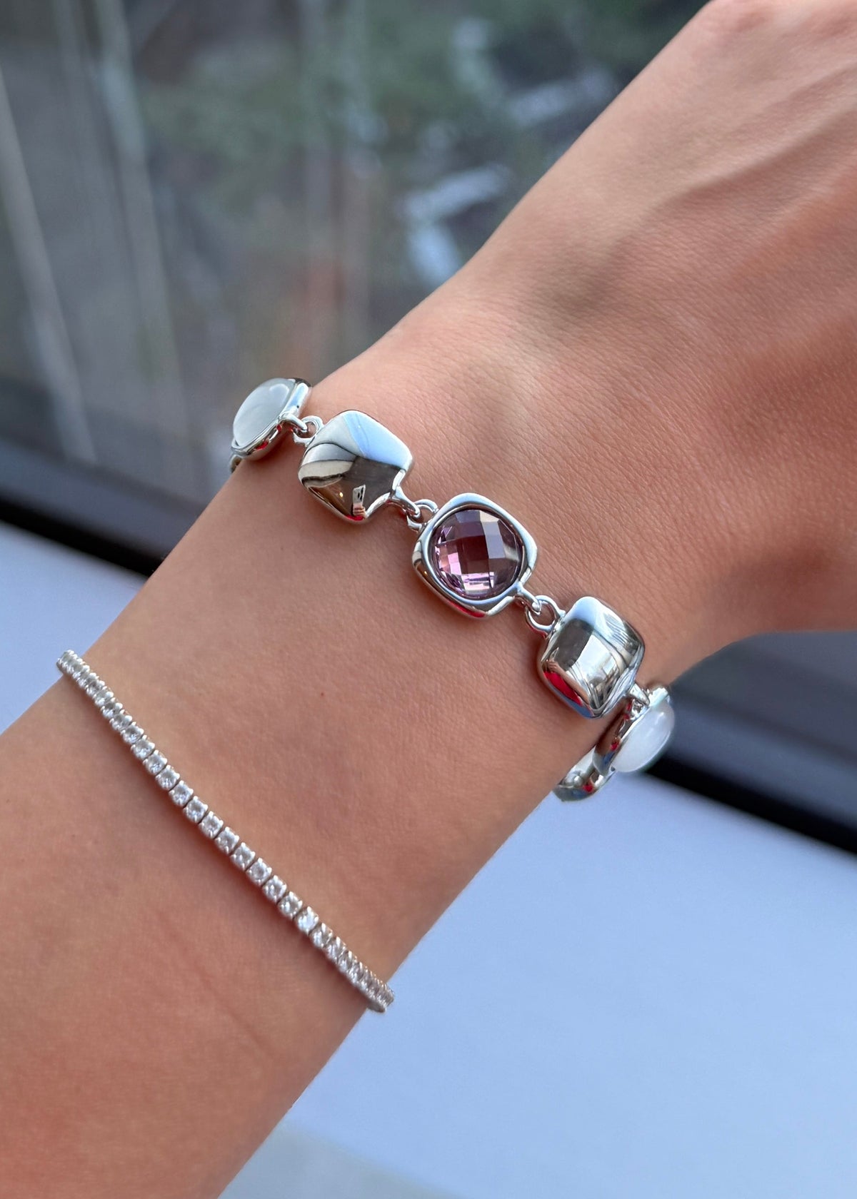 SW Silver Bracelet - Lilac-3