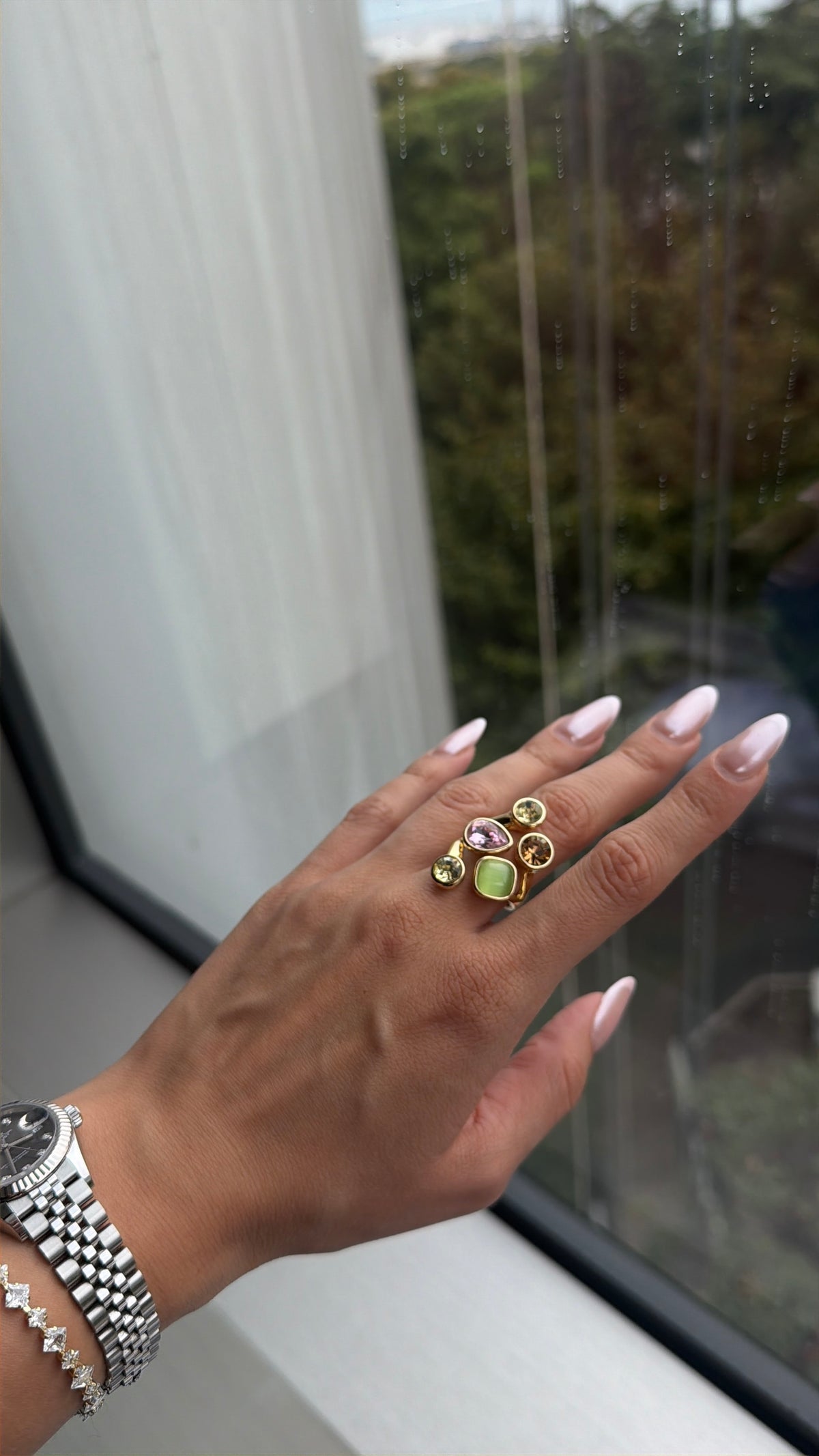 Multicolor Swarovski Ring - AKS-1