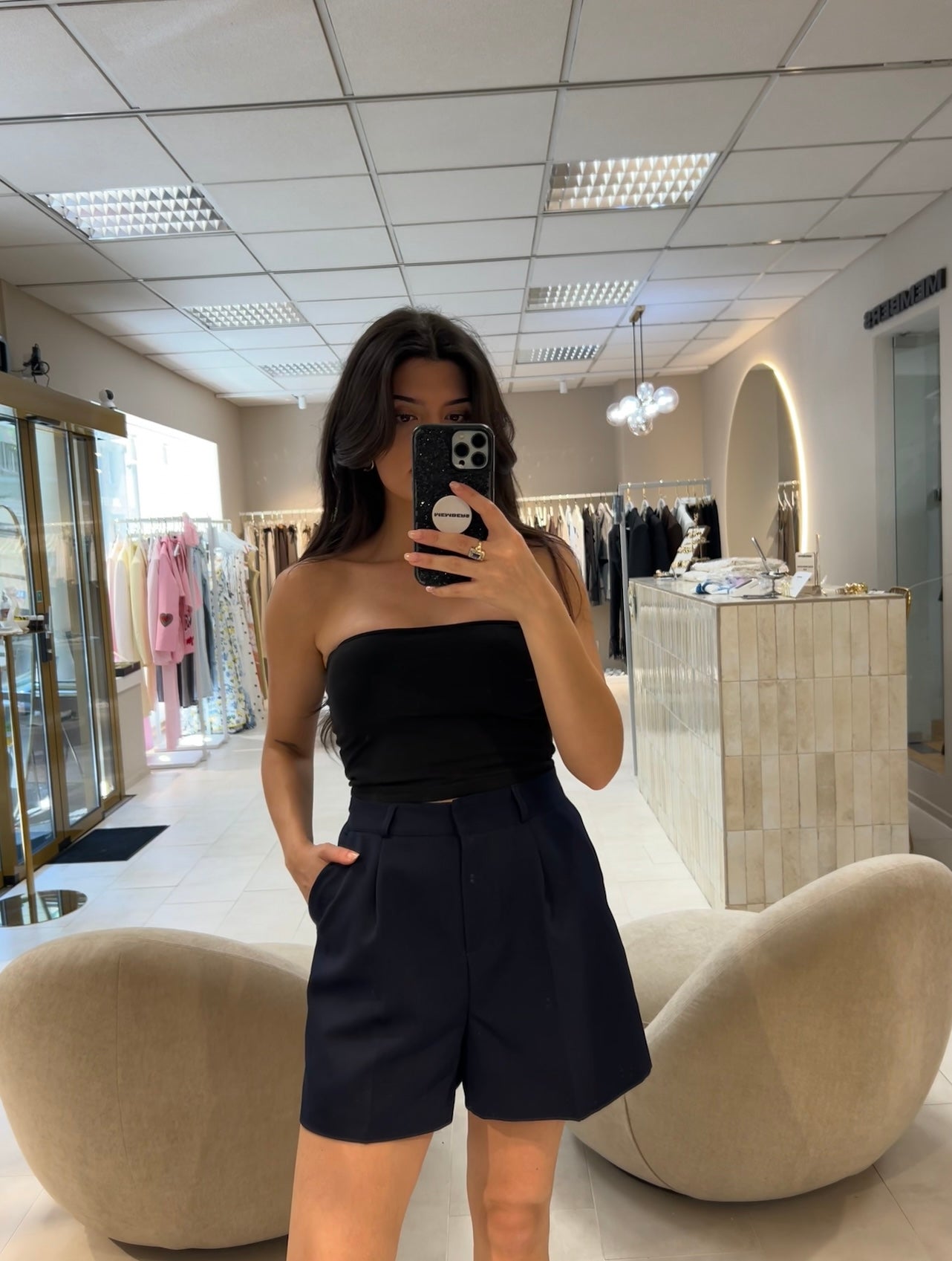 Tailored Shorts Navy