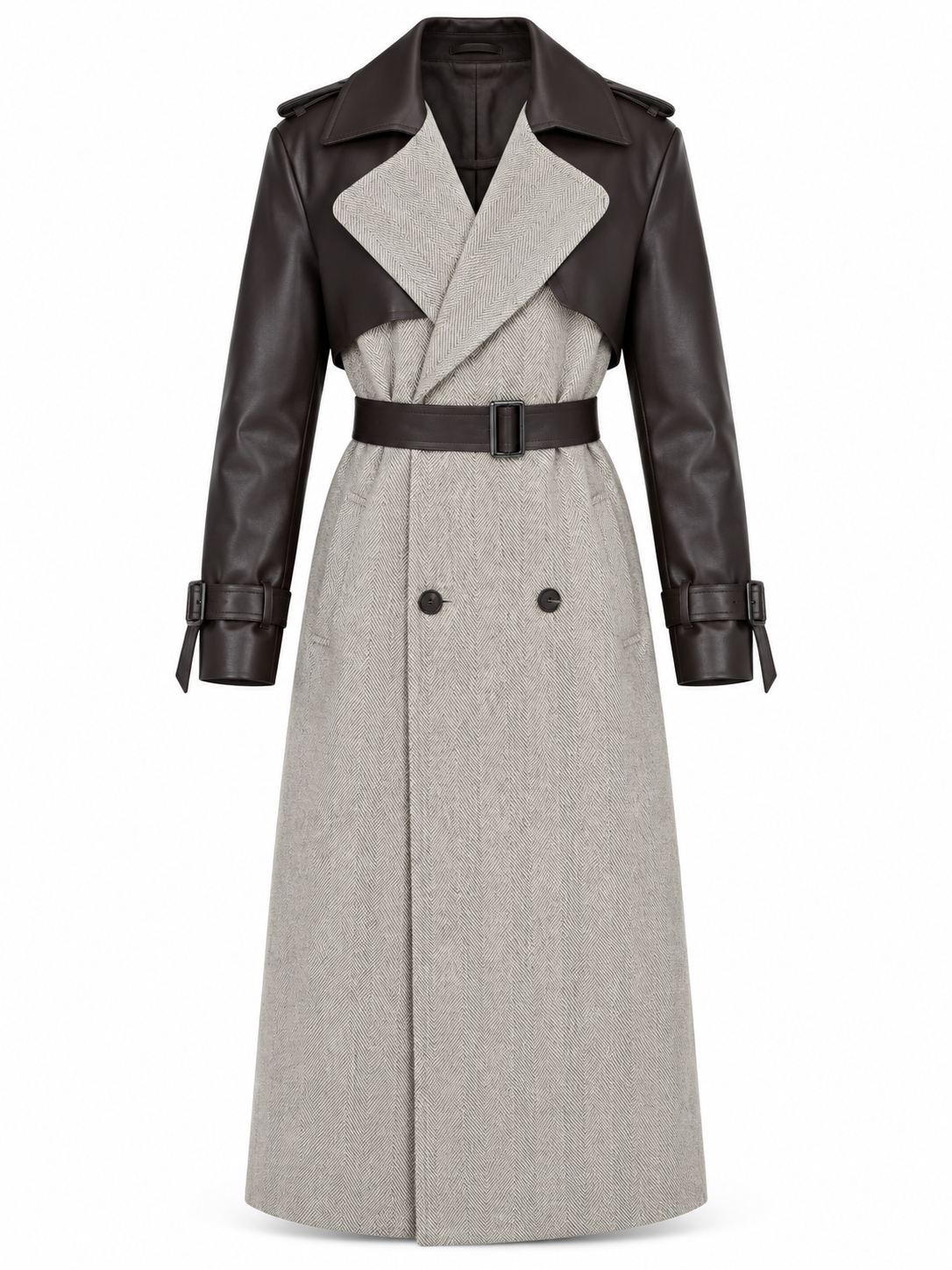 Hazal Trench Coat – Oatmeal-1