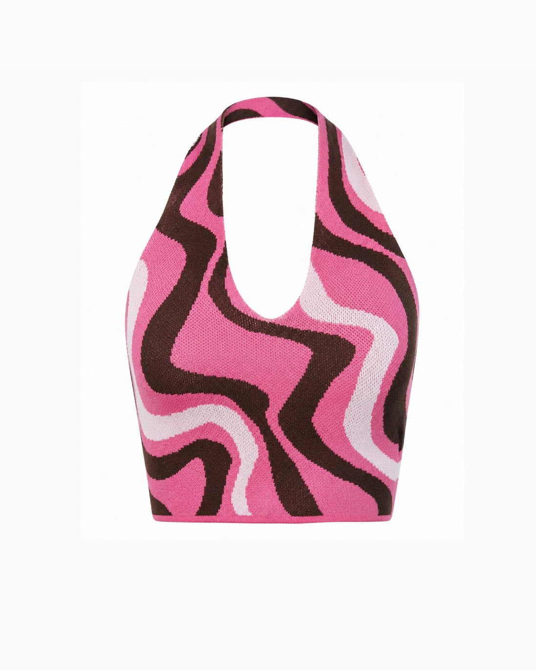 Halterneck Top – Wave Pink