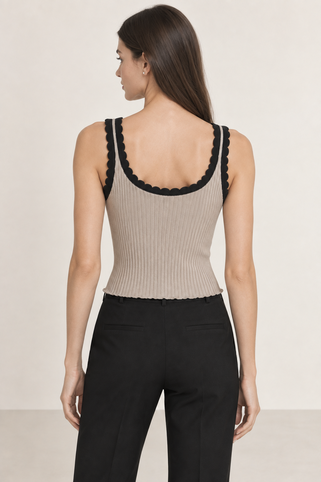 Zaya Bow Knit Top – Taupe-2