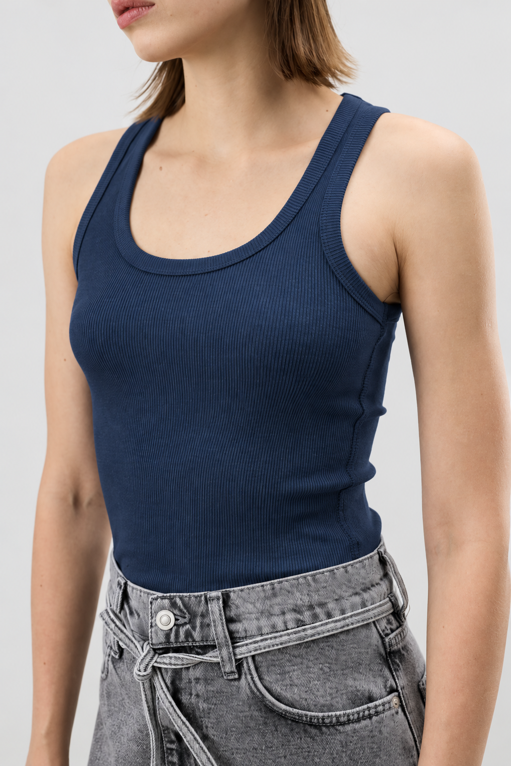 Basic Tank Top – Navy (A)-1
