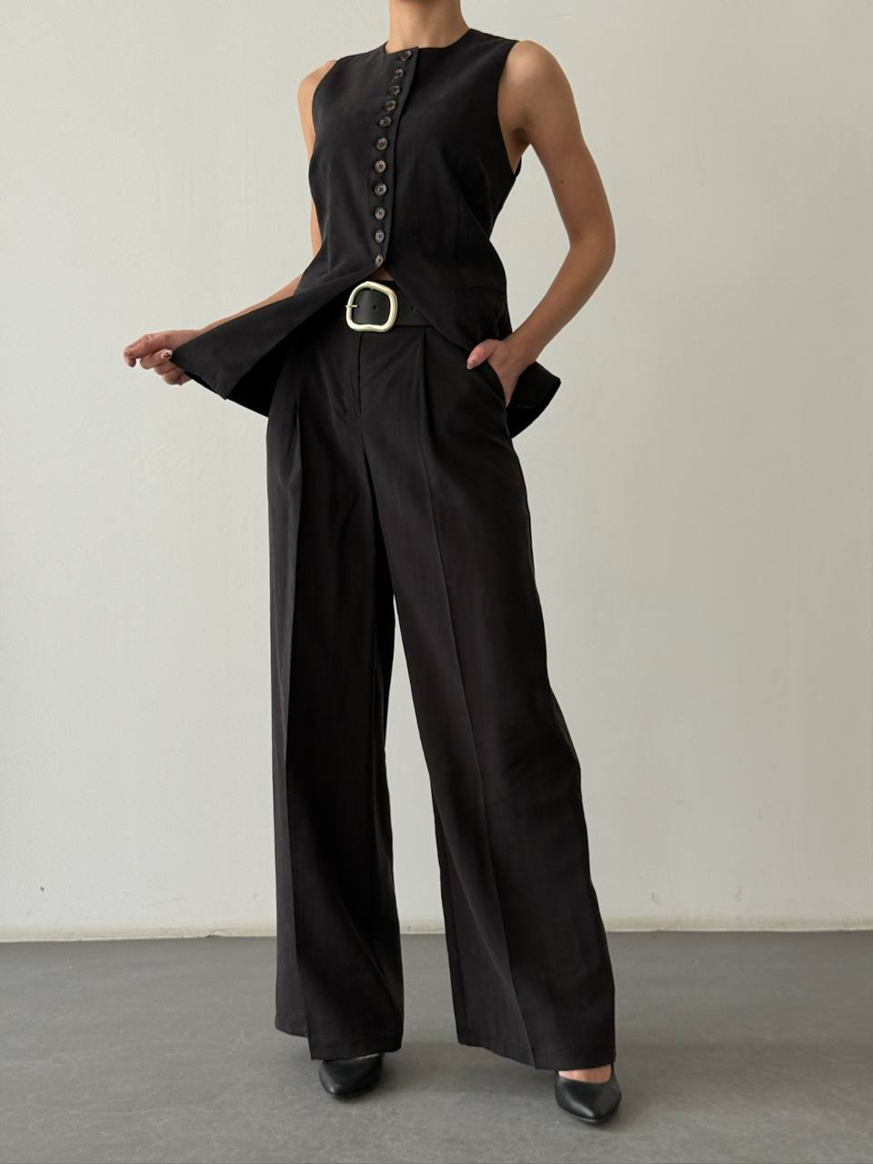 Qaziel Pants Tencel - Black-1