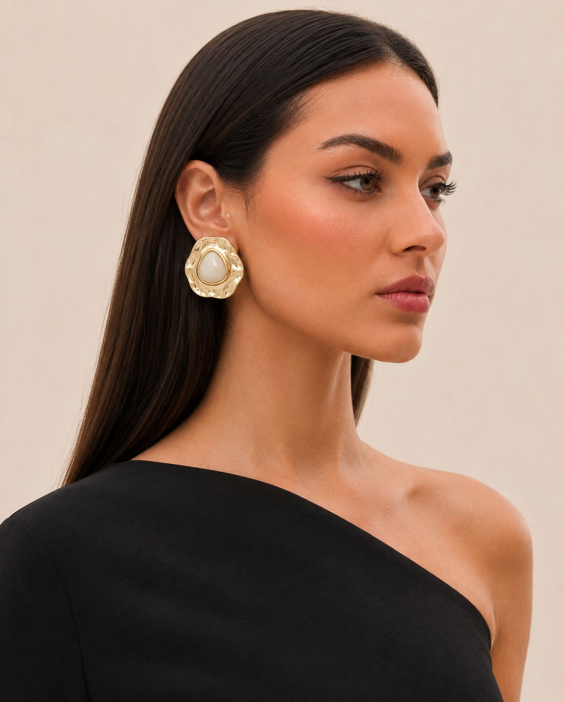 Amara Statement Earrings - White-1