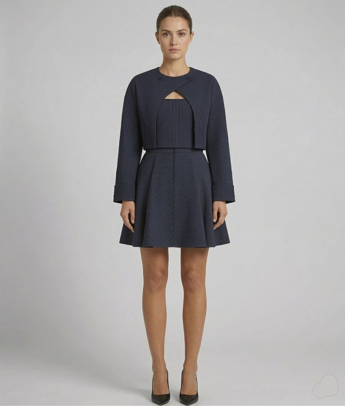 JL Manuela Blue Set – Blazer & Crop Top