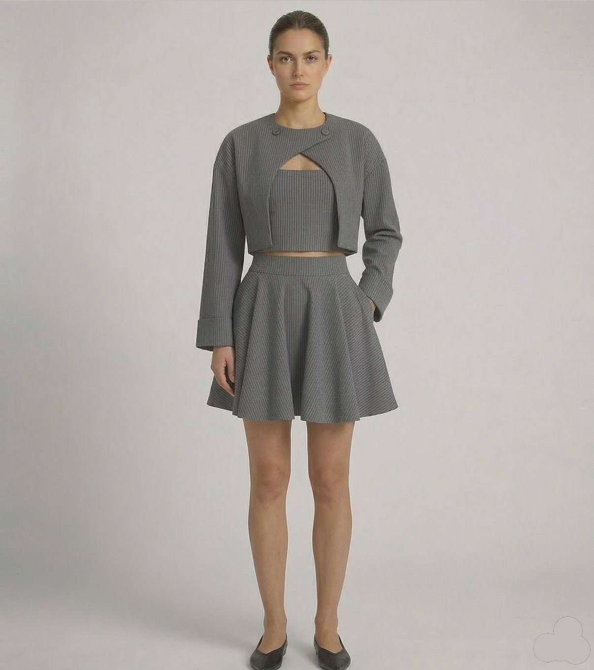 JL Manuela Grey Skirt