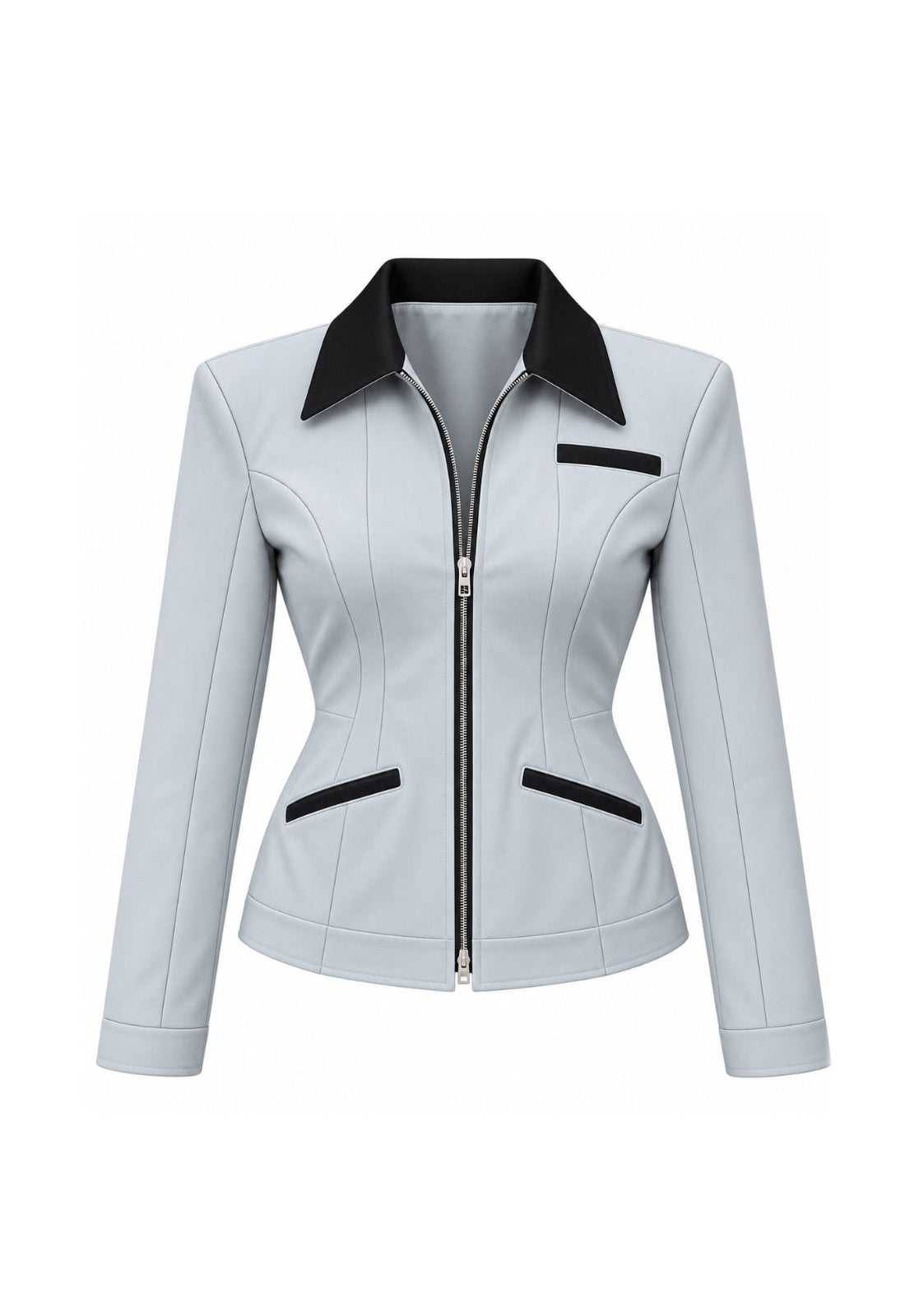 Eliza Fitted Jacket – Ice Blue-7