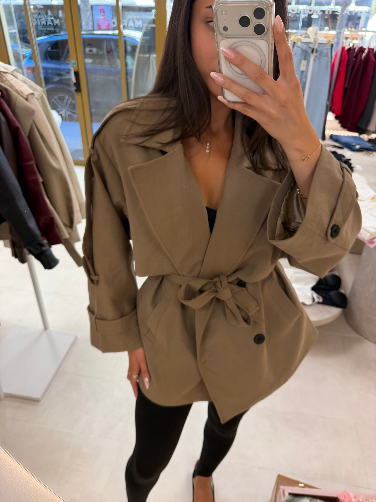 Farah Trench Coat - Brown-4