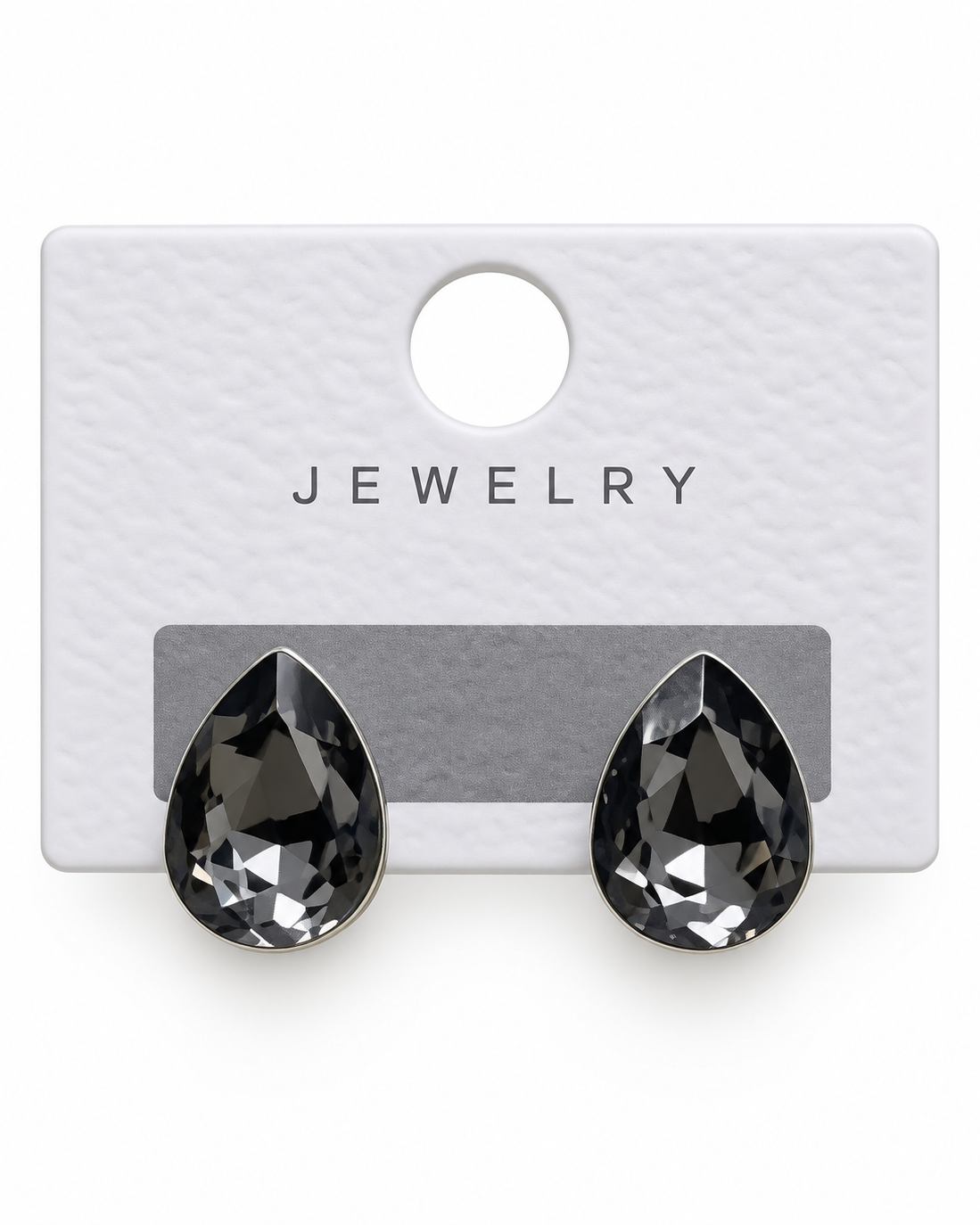 Pear Cut Earring - Anthracite-1