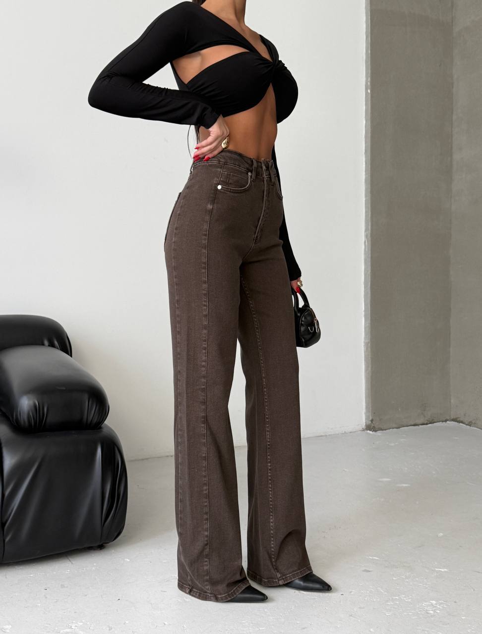 Chocolate Straight Leg Jeans
