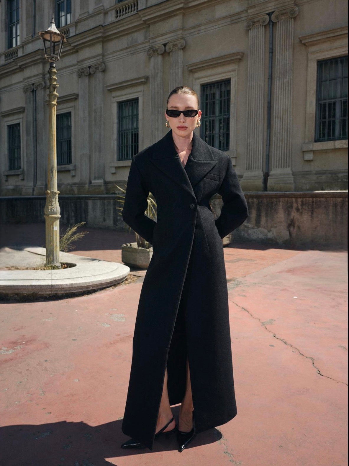 Cat Trenchcoat - Black-1