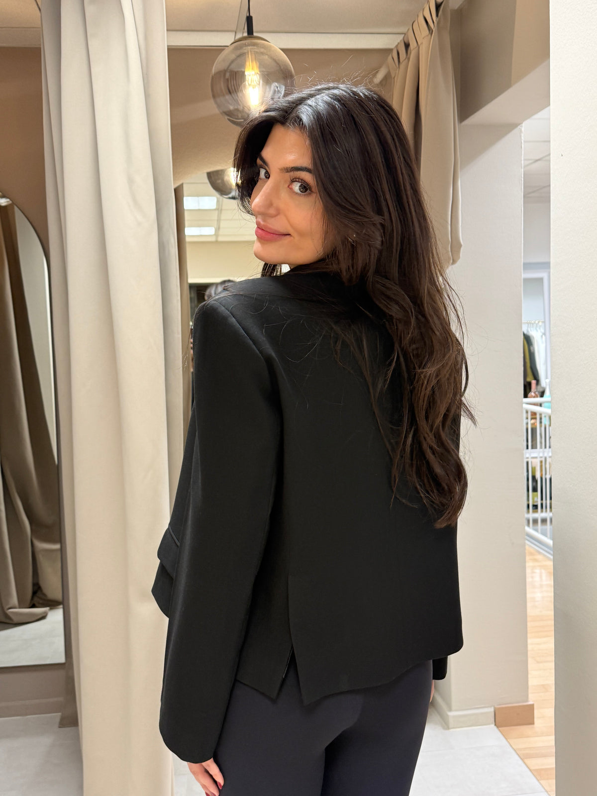 Emy Hip-length Blazer – Black-2