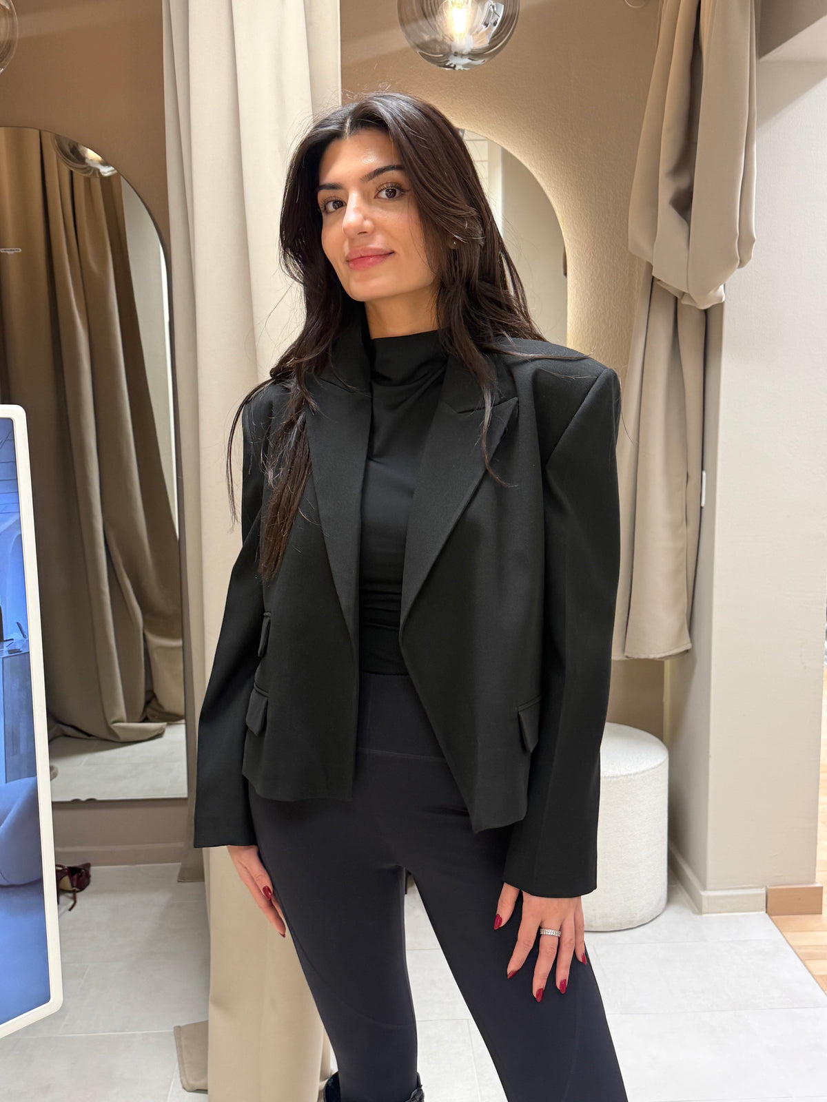 Emy Hip-length Blazer – Black-4
