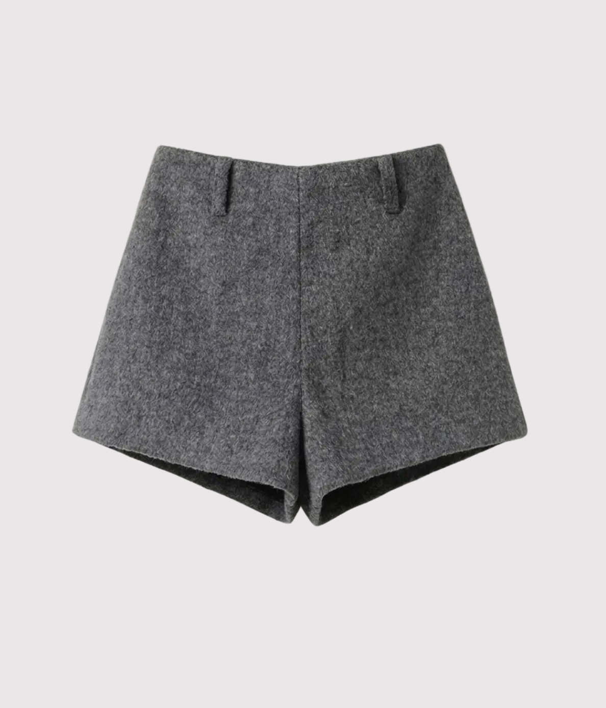 Clara Wool Mini Shorts - Grey