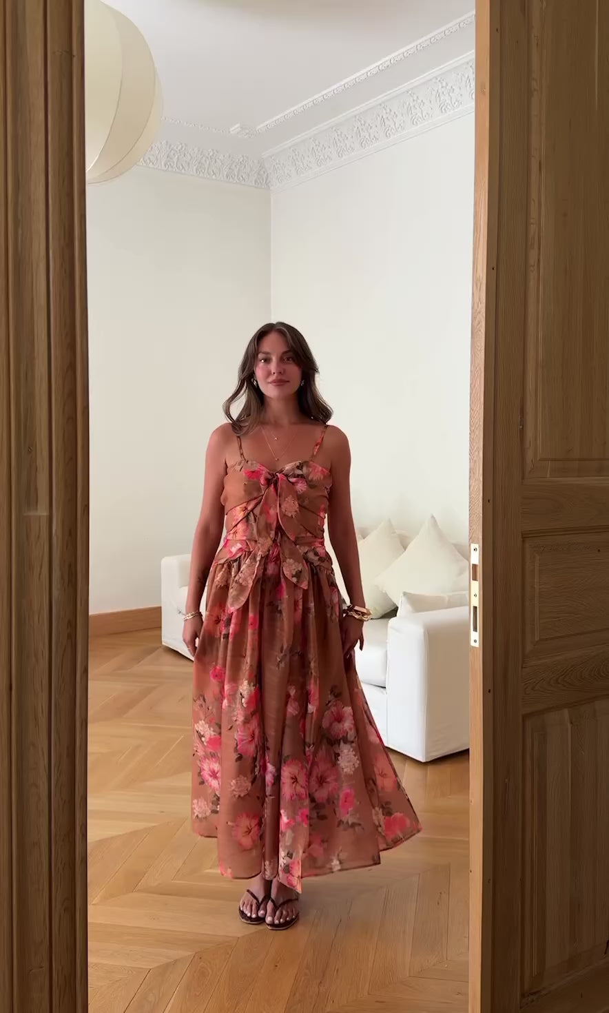 Fiore Dress Caramel-4
