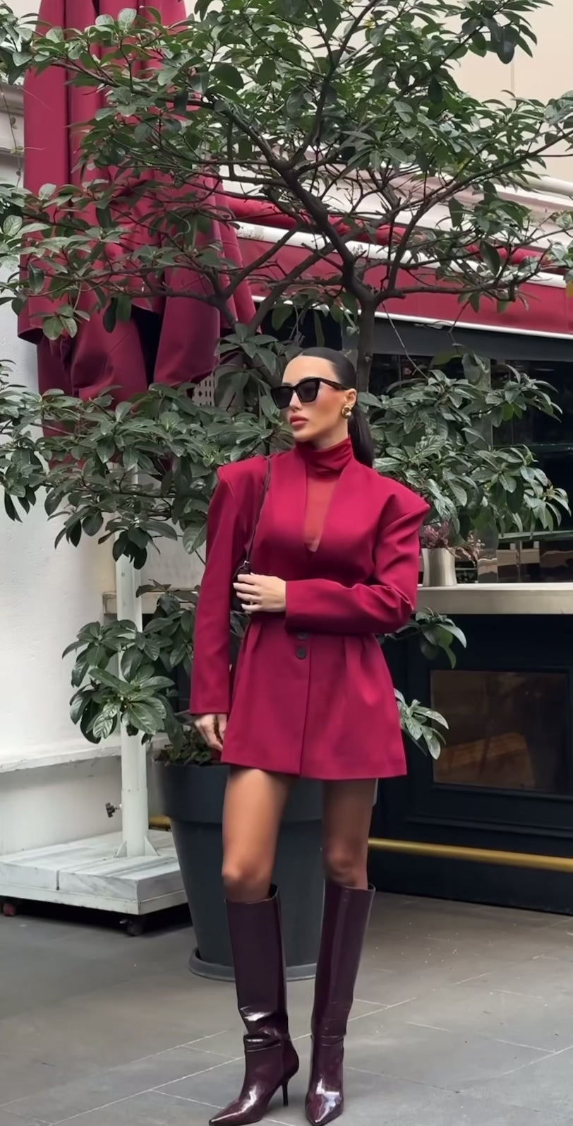 COLETTE BLAZER-SET in Bordeaux-5