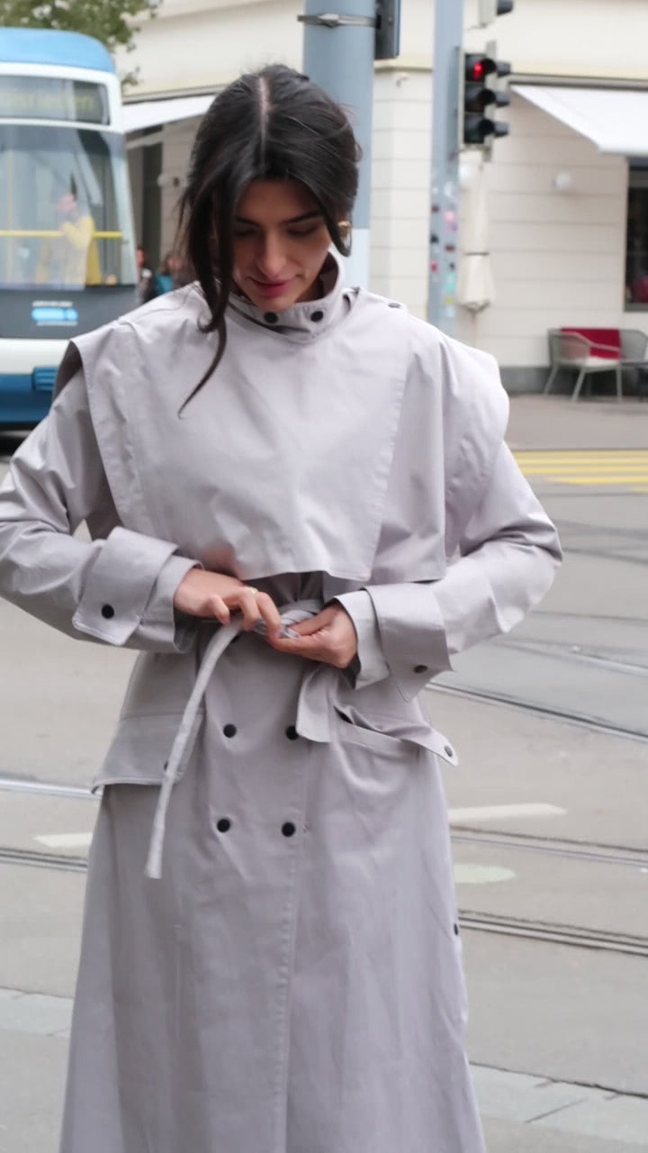 Rain Coat - Grey-5