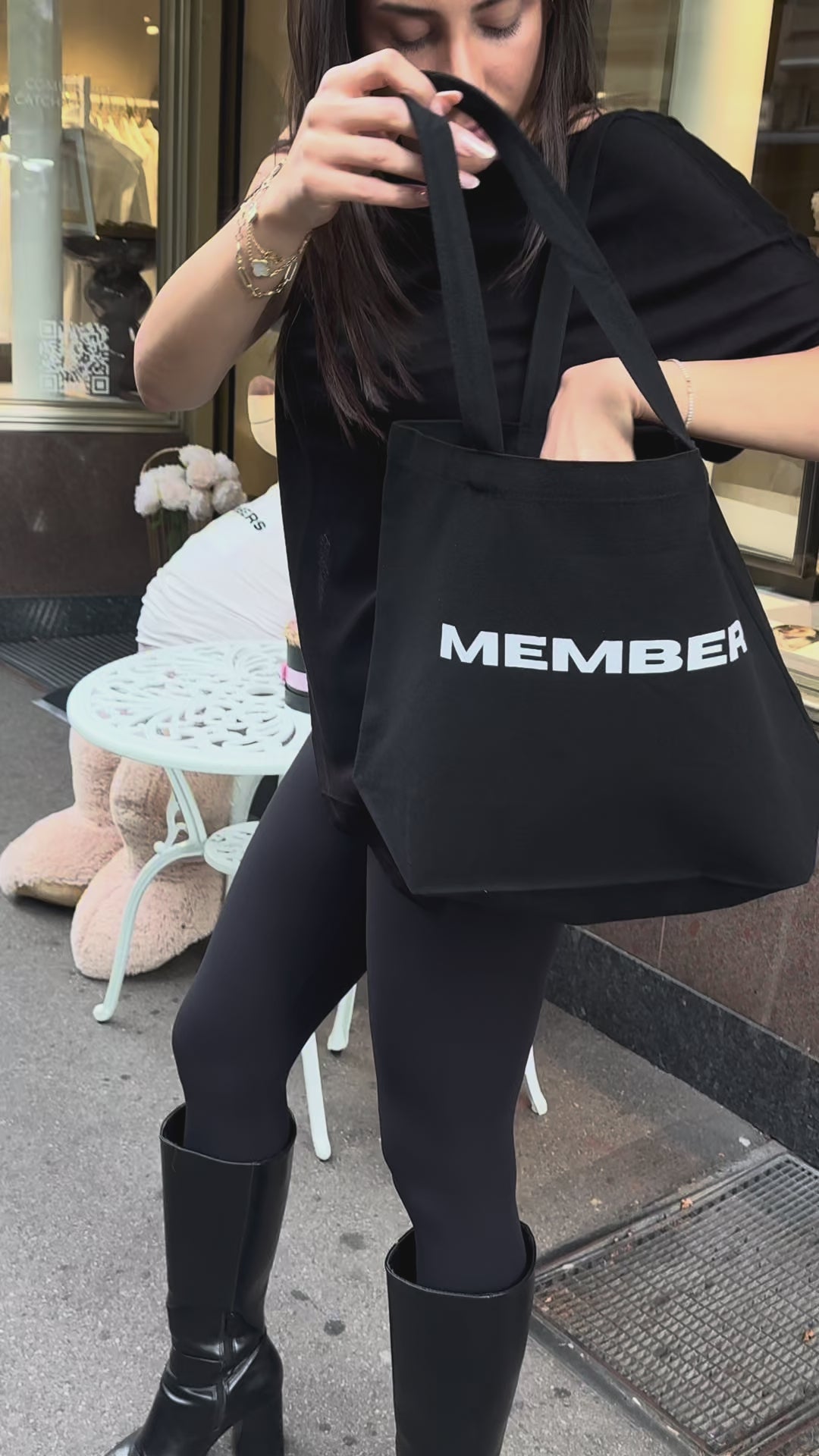 Members Shopper Bag – Black-4